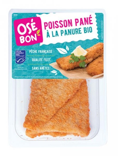 Poisson pané à la panure bio