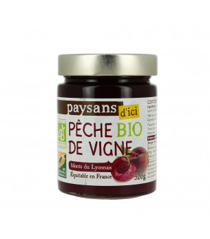 Confiture de pêche de vigne bio