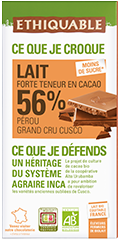 Chocolat lait 56% cacao